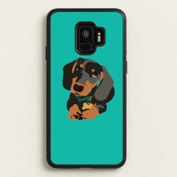 Black & brown - Dachshunds  - Dachshunds Phone Case for Galaxy S9