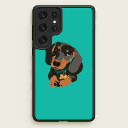 Black & brown - Dachshunds  - Dachshunds Phone Case for Galaxy S22 Ultra