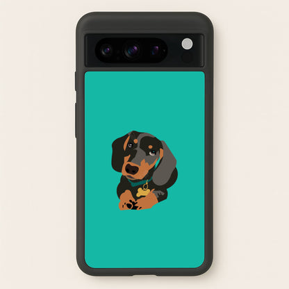 Black & brown - Dachshunds  - Dachshunds Phone Case for Google Pixel 8 Pro