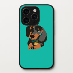 Black & brown - Dachshunds  - Dachshunds Phone Case for iPhone 15 Pro
