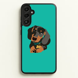 Black & brown - Dachshunds  - Dachshunds Phone Case for Galaxy A36