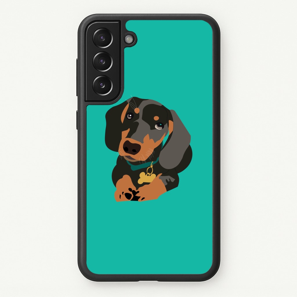Black & brown - Dachshunds  - Dachshunds Phone Case for Galaxy S22