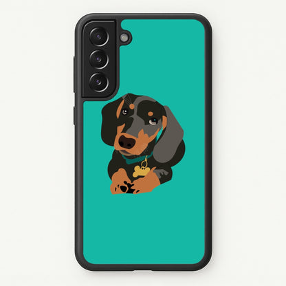 Black & brown - Dachshunds  - Dachshunds Phone Case for Galaxy S22