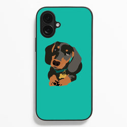 Black & brown - Dachshunds  - Dachshunds Phone Case for iPhone 16 Plus