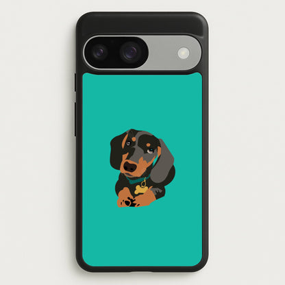 Black & brown - Dachshunds  - Dachshunds Phone Case for Google Pixel 9 / 9 Pro