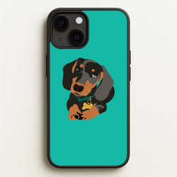 Black & brown - Dachshunds  - Dachshunds Phone Case for iPhone 13