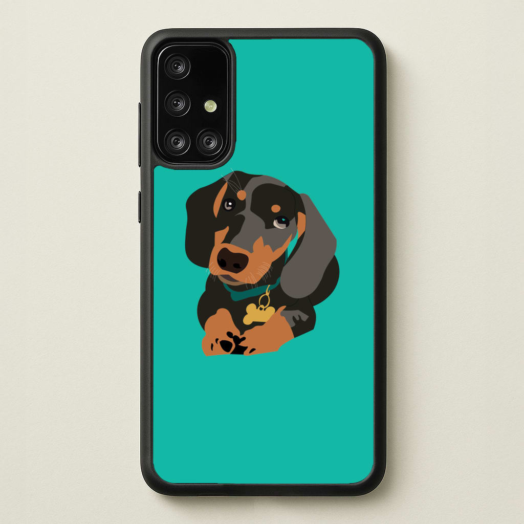 Black & brown - Dachshunds  - Dachshunds Phone Case for Galaxy A71