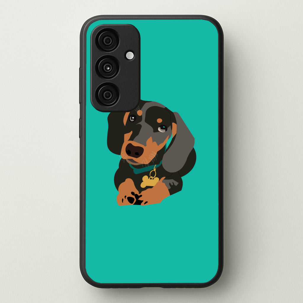 Black & brown - Dachshunds  - Dachshunds Phone Case for Galaxy A15