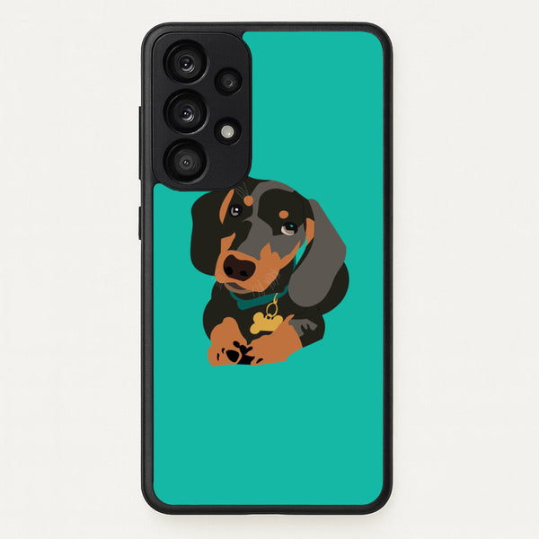 Black & brown - Dachshunds  - Dachshunds Phone Case for Galaxy A53