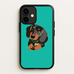 Black & brown - Dachshunds  - Dachshunds Phone Case for iPhone 12 Mini