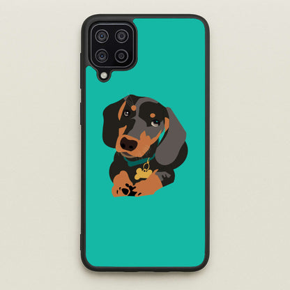 Black & brown - Dachshunds  - Dachshunds Phone Case for Galaxy A12