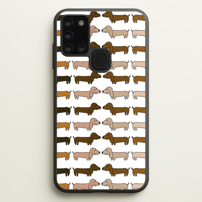 Collage - Dachshunds  - Dachshunds Phone Case for Galaxy A21s