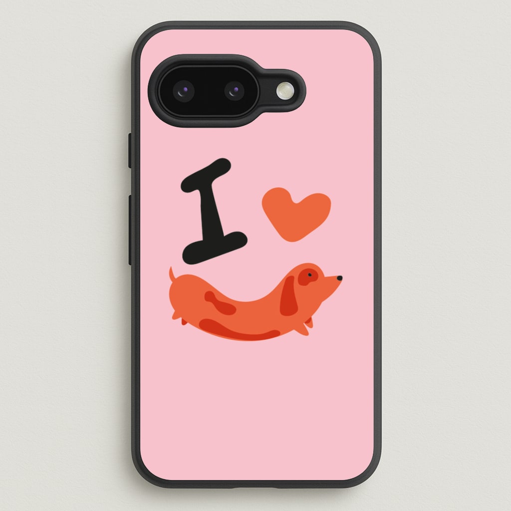 I love Dachshunds  - Dachshunds Phone Case for Google Pixel 9a