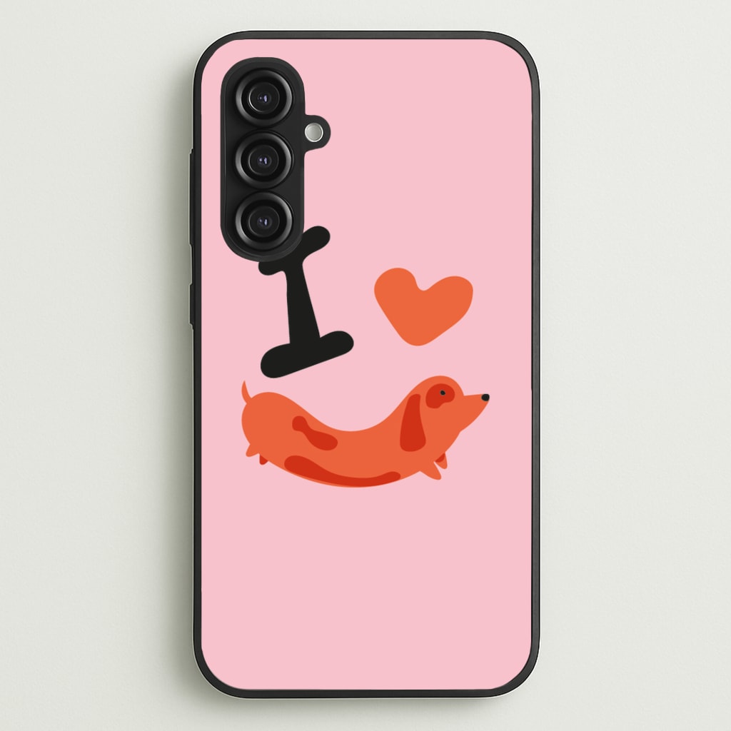 I love Dachshunds  - Dachshunds Phone Case for Galaxy S23FE