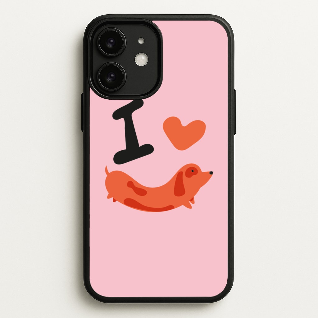 I love Dachshunds  - Dachshunds Phone Case for iPhone 11