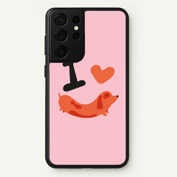 I love Dachshunds  - Dachshunds Phone Case for Galaxy S21 Ultra