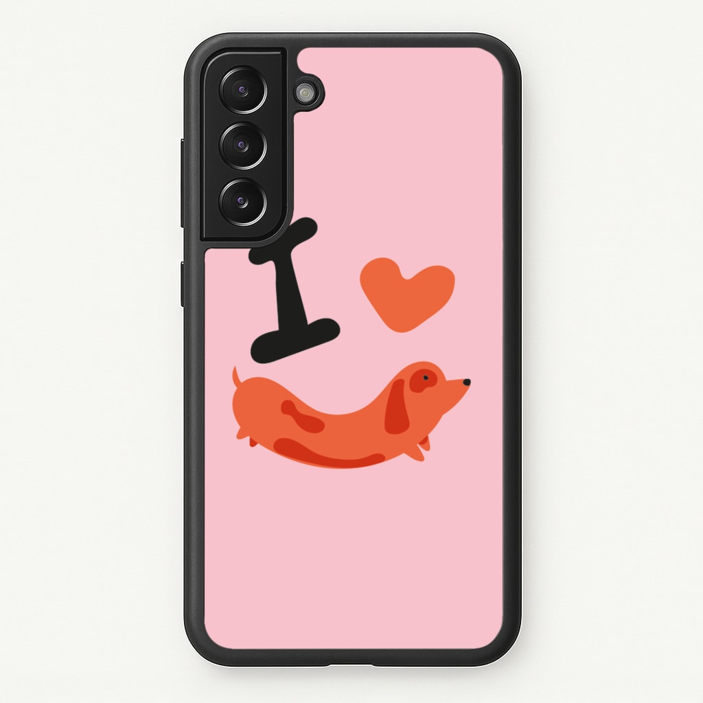 I love Dachshunds  - Dachshunds Phone Case for Galaxy S21FE