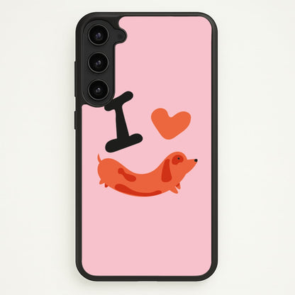 I love Dachshunds  - Dachshunds Phone Case for Galaxy S23