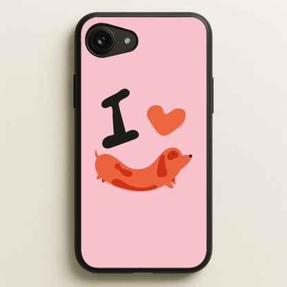 I love Dachshunds  - Dachshunds Phone Case for iPhone 16e