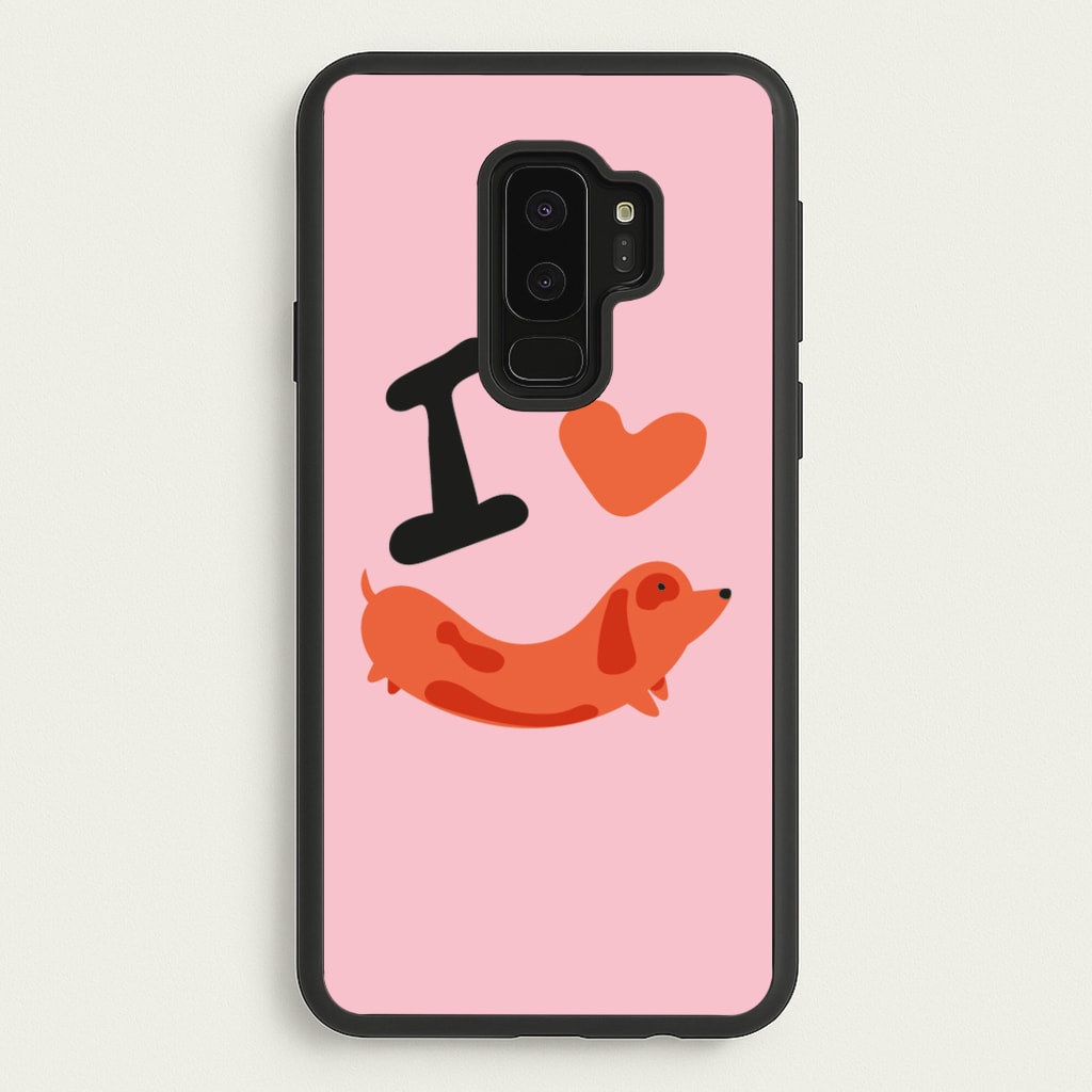 I love Dachshunds  - Dachshunds Phone Case for Galaxy S9 Plus