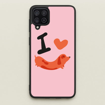 I love Dachshunds  - Dachshunds Phone Case for Galaxy A12