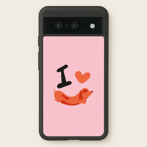I love Dachshunds  - Dachshunds Phone Case for Google Pixel 8