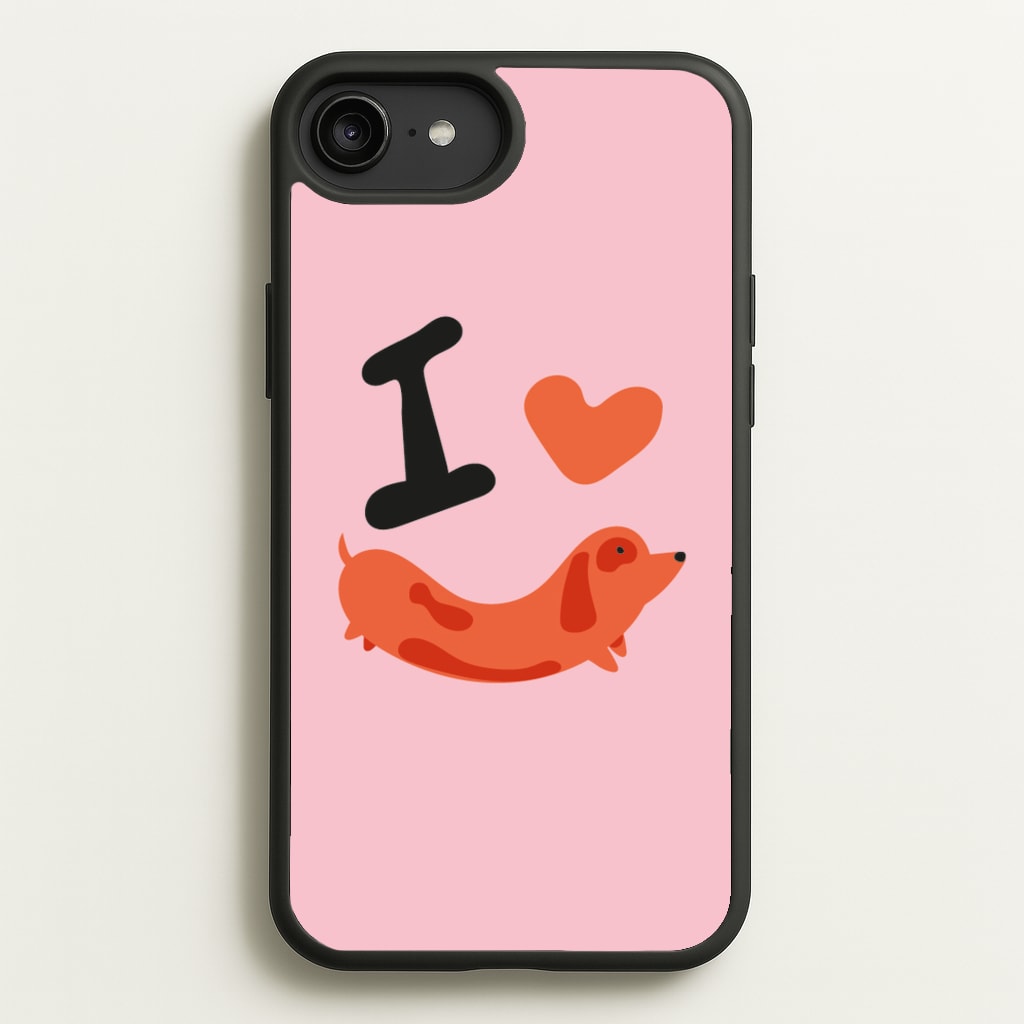 I love Dachshunds  - Dachshunds Phone Case for iPhone 6 Plus / 7 Plus / 8 Plus