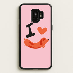 I love Dachshunds  - Dachshunds Phone Case for Galaxy S9