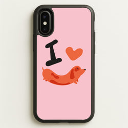 I love Dachshunds  - Dachshunds Phone Case for iPhone X / XS