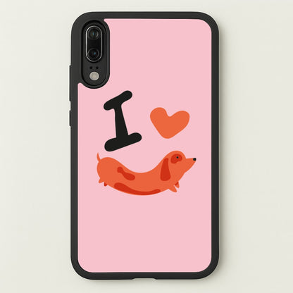 I love Dachshunds  - Dachshunds Phone Case for Huawei P20