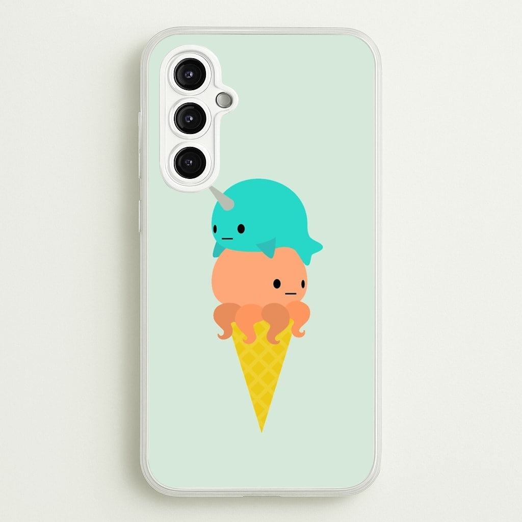 Narwhal Octopus Ice Cream  - Summer Phone Case for Galaxy A14