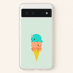 Narwhal Octopus Ice Cream  - Summer Phone Case for Google Pixel 6