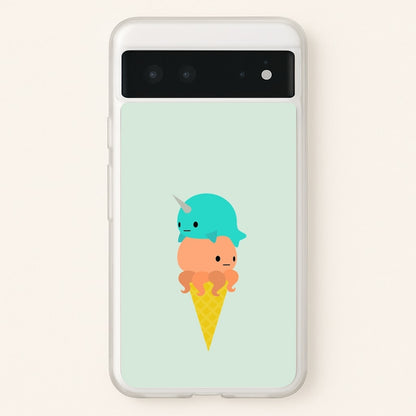 Narwhal Octopus Ice Cream  - Summer Phone Case for Google Pixel 6