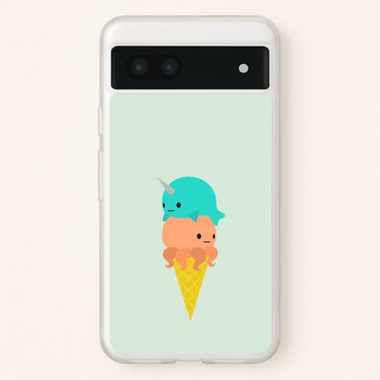 Narwhal Octopus Ice Cream  - Summer Phone Case for Google Pixel 7a
