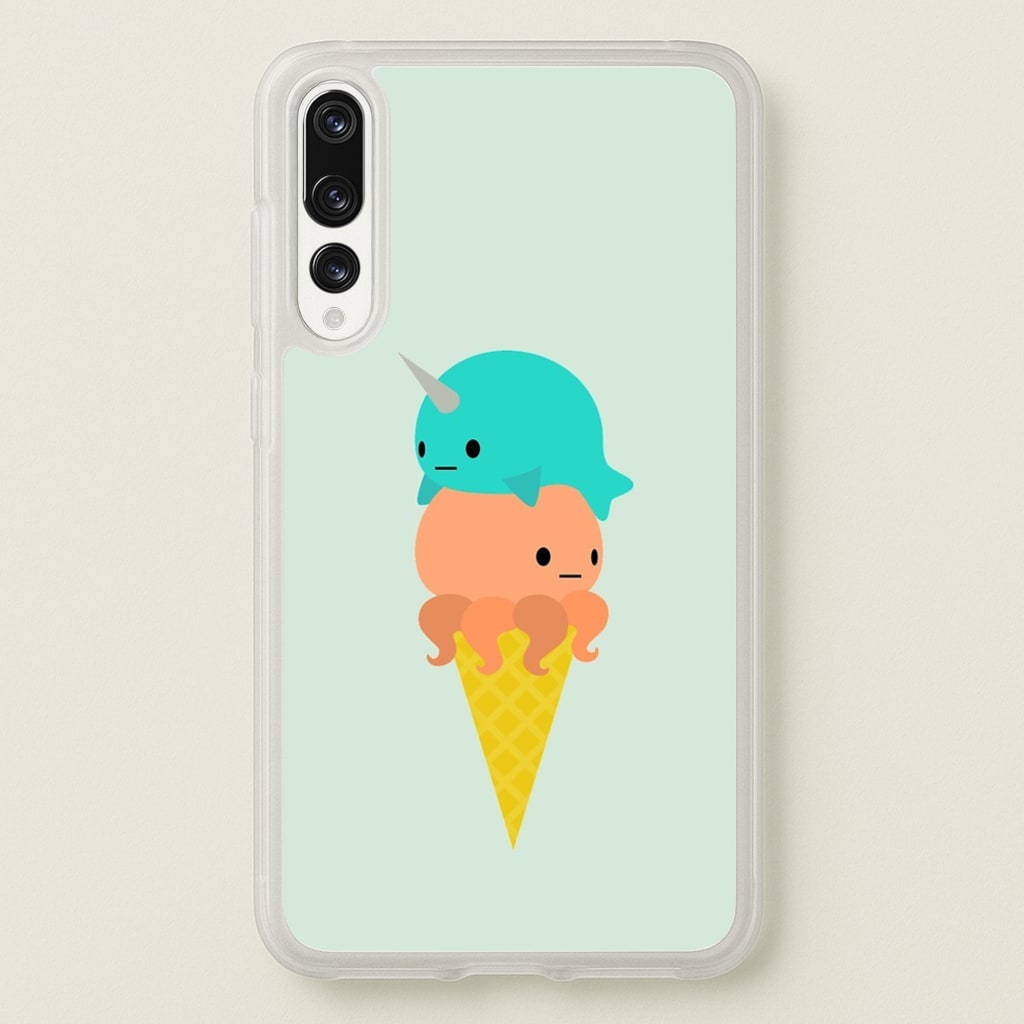 Narwhal Octopus Ice Cream  - Summer Phone Case for Huawei P20 Pro