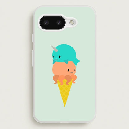 Narwhal Octopus Ice Cream  - Summer Phone Case for Google Pixel 9a