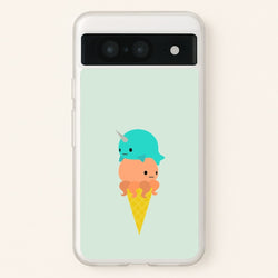Narwhal Octopus Ice Cream  - Summer Phone Case for Google Pixel 8