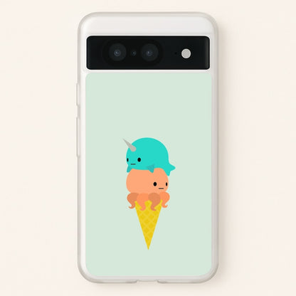 Narwhal Octopus Ice Cream  - Summer Phone Case for Google Pixel 8