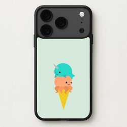 Narwhal Octopus Ice Cream Phone Case for iPhone 17 Pro Max