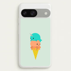 Narwhal Octopus Ice Cream  - Summer Phone Case for Google Pixel 9 / 9 Pro