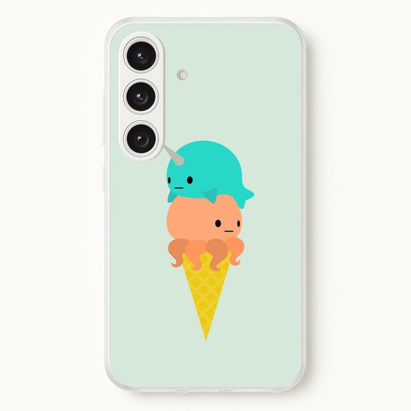 Narwhal Octopus Ice Cream  - Summer Phone Case for Galaxy S25 Plus