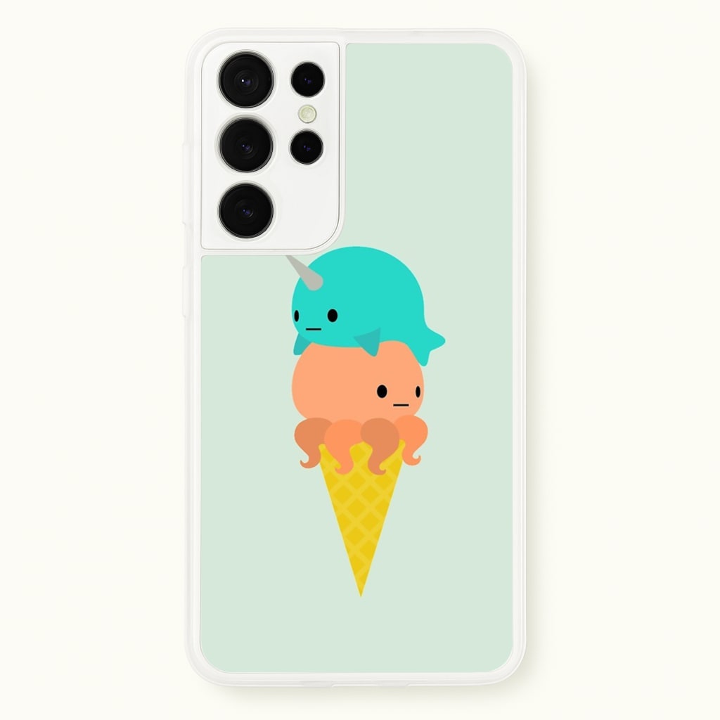 Narwhal Octopus Ice Cream  - Summer Phone Case for Galaxy S21 Ultra