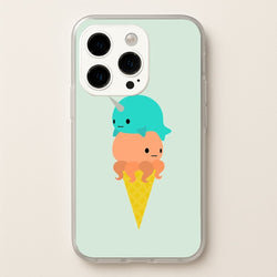 Narwhal Octopus Ice Cream  - Summer Phone Case for iPhone 15 Pro
