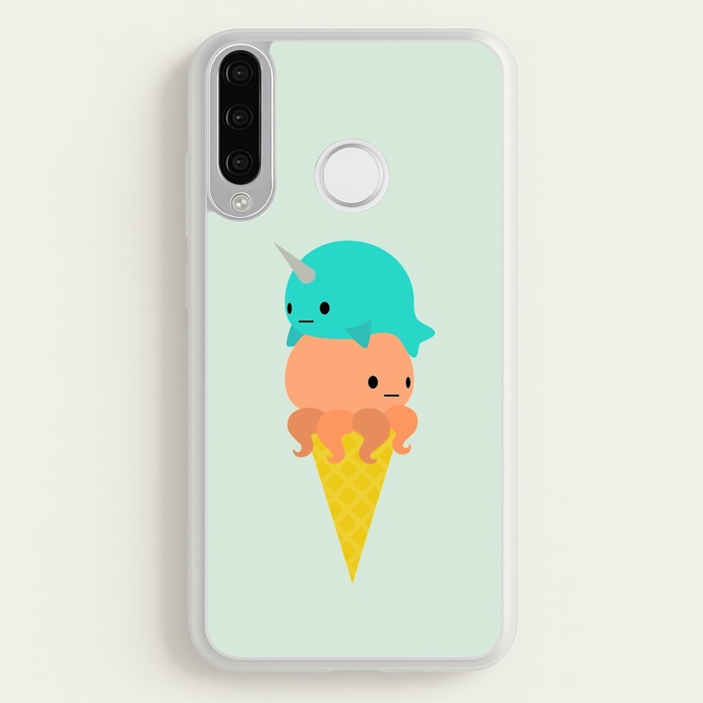 Narwhal Octopus Ice Cream  - Summer Phone Case for Huawei P30 Lite
