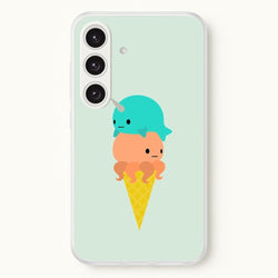 Narwhal Octopus Ice Cream  - Summer Phone Case for Galaxy S24