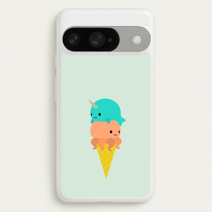 Narwhal Octopus Ice Cream Phone Case for Google Pixel 10 / 10 Pro