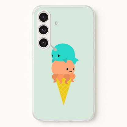 Narwhal Octopus Ice Cream  - Summer Phone Case for Galaxy S24FE