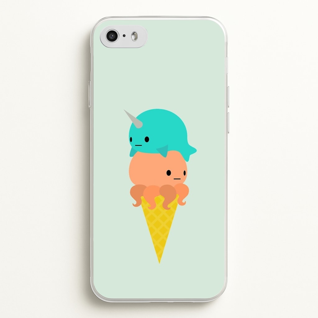 Narwhal Octopus Ice Cream  - Summer Phone Case for iPhone 5 / 5s / SE 2016