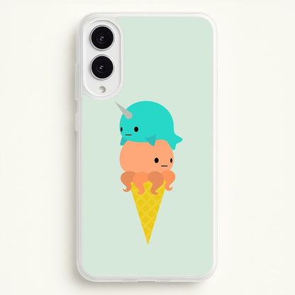 Narwhal Octopus Ice Cream  - Summer Phone Case for Galaxy S25 Edge