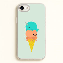 Narwhal Octopus Ice Cream  - Summer Phone Case for iPhone 6 Plus / 7 Plus / 8 Plus